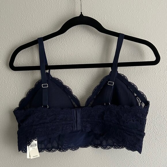 Aerie Navy Blue Bralette with Silver Accents - Size XL NWT - Picture 4 of 6